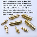 1x Metric M4 M5 M6 M8 to 3mm 4mm 5mm 6mm 8mm 10mm Brass Barb Hose Tail Connector