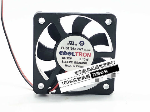 For COOL TRON 5CM FD5010S12W7-71 12V 2.10W silent cooling fan