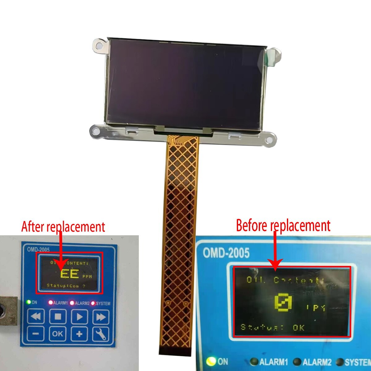 lcd oled display screen For DECKMA OMD-2005 Bilge Alarm Monitor Oil Content