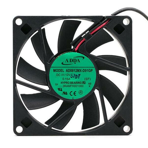 ADDA AD0812MX-D91GP 8015 12V 0.15A 2 wire ultra thin quiet Case Fan