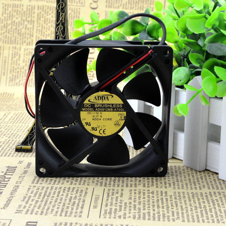2pcs ADDA AD0912MB-A70GL 9225 12V 0.17A 2pin