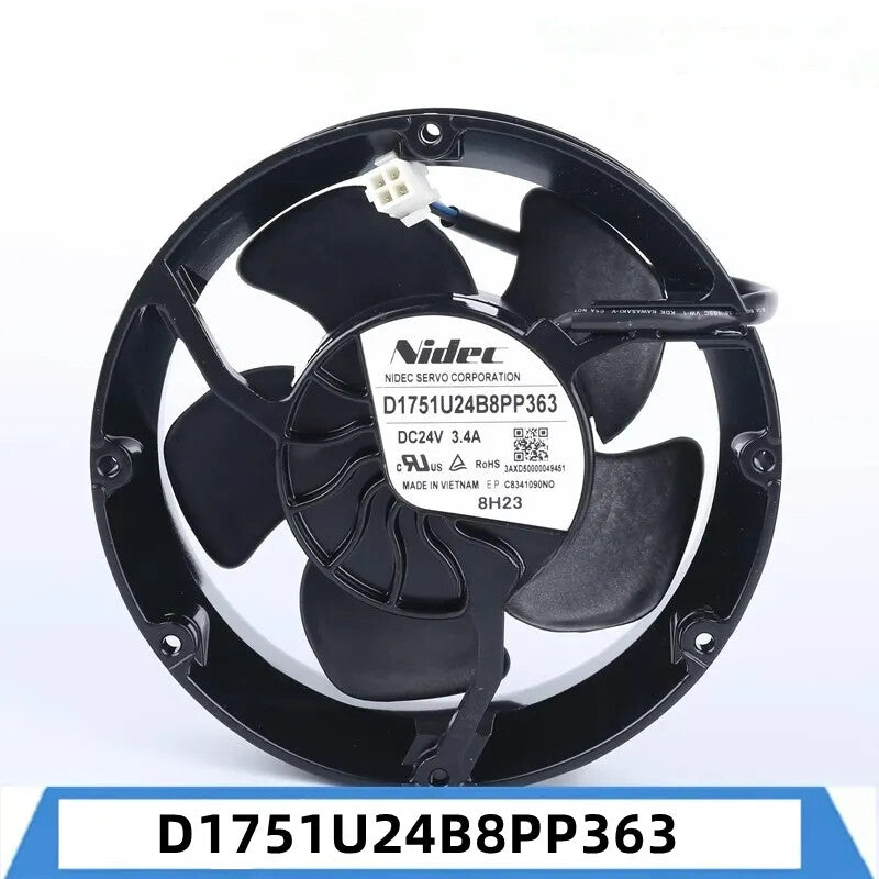 NIDEC D1751U24B8PP363 DC24V 3.4A 172*150*51mm ABB ACS880 4-wire cooling fan