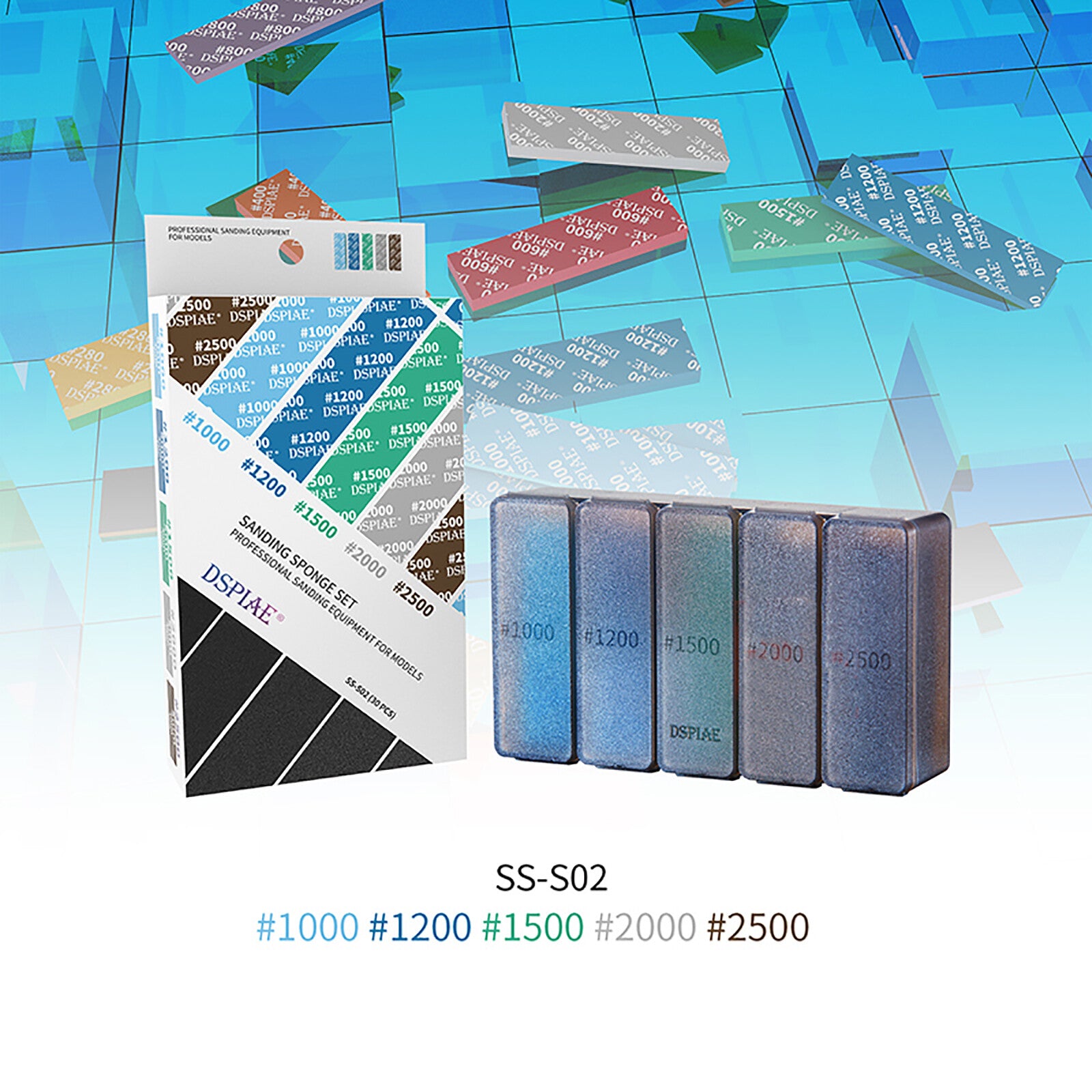 Model Sanding Sponge Set Combo Arc Grinding Polishing Sandpaper Model Making Kit