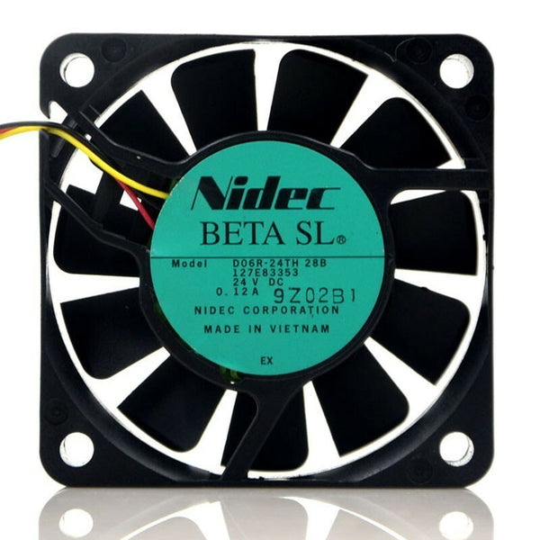 Nidec 60*60*15MM D06R-24TH 22B DC 24V 0.12A 6cm 3 Lines Inverter Cooling Fan