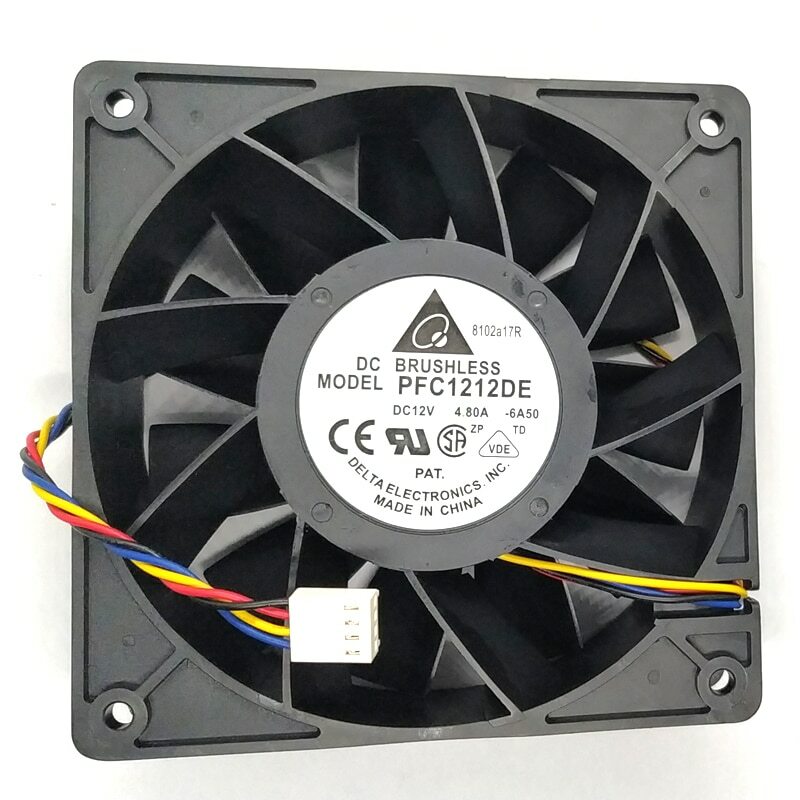 Delta 12CM PFC1212DE DC 12V 4.8A 12038 Volume Violent General Cooling Fan 4-pin