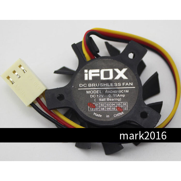 iFOX RAD4010C1M 12V soft routing industrial computer fan diameter 3.5cm 3 wires