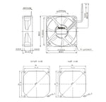 D08K-24TU 8cm 80mm DC24V 0.07A 2pin cooling fan for frequency converter