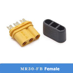 MR30 Male Female Connector Plug With Sheath 18AWG Wire Long 10CM for MOTO Motor