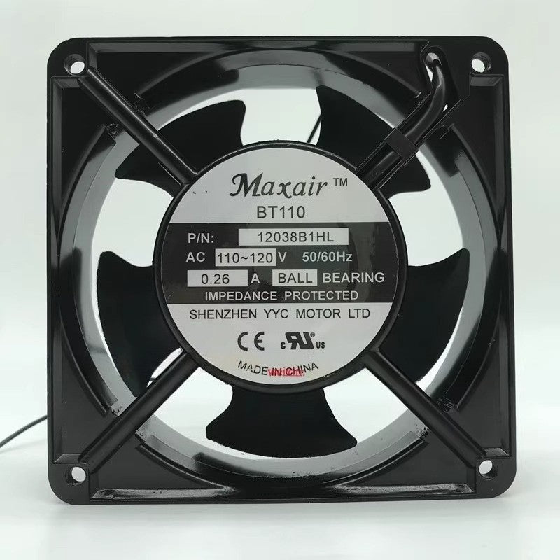 MAXAIR BT110 12038B1HL AC110V-120V 0.26A 12038 12CM Cooling Fan