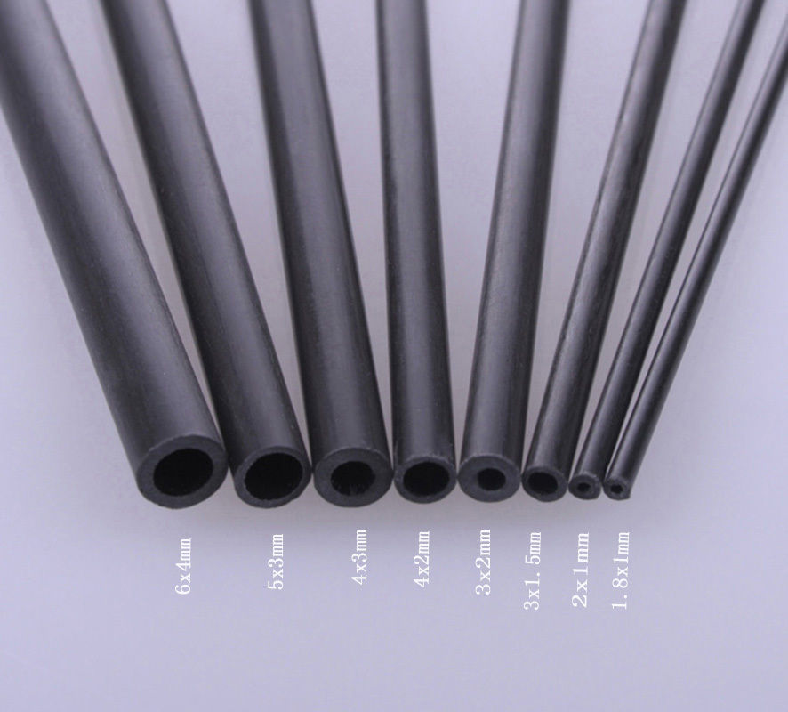 Carbon Fiber Tube 2mm 2.5mm 3mm 4mm 5mm 6mm OD 200mm 400mm Long Round