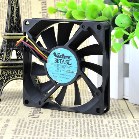 Nidec D08R-24TH 14B 24V 0.11A 8015 80*80*15mm 3 wire cooling fan
