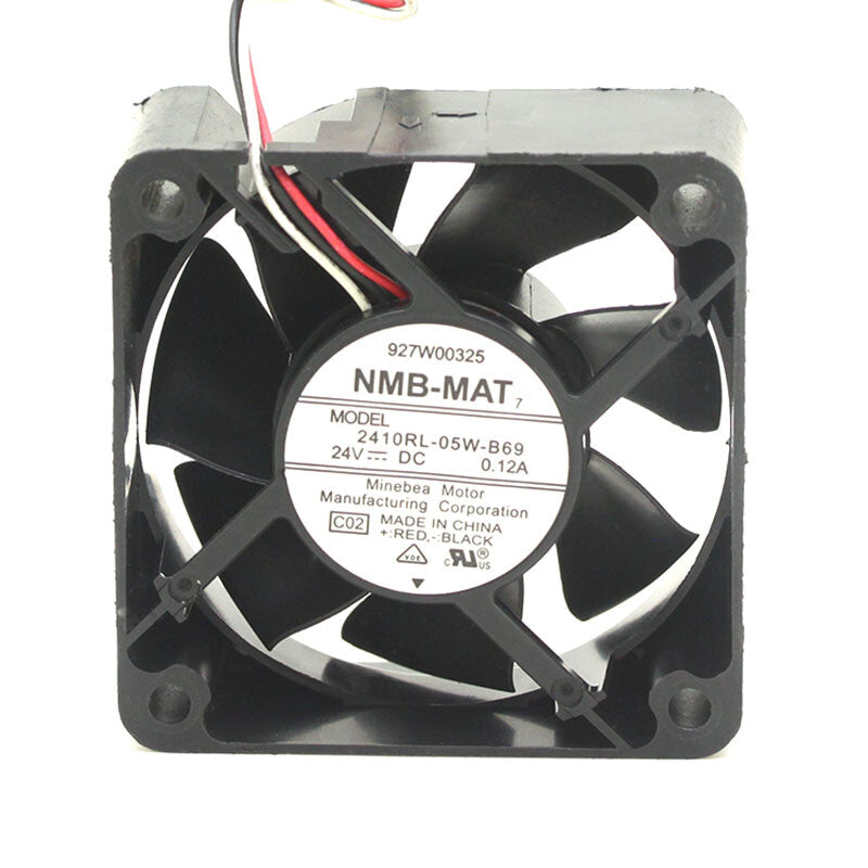NMB 2410RL-05W-B69 24VDC 0.12A 6025 6CM 3-line inverter cooling fan