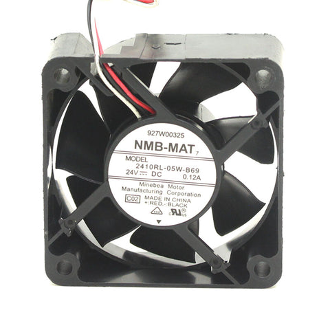 NMB 2410RL-05W-B69 24VDC 0.12A 6025 6CM 3-line inverter cooling fan