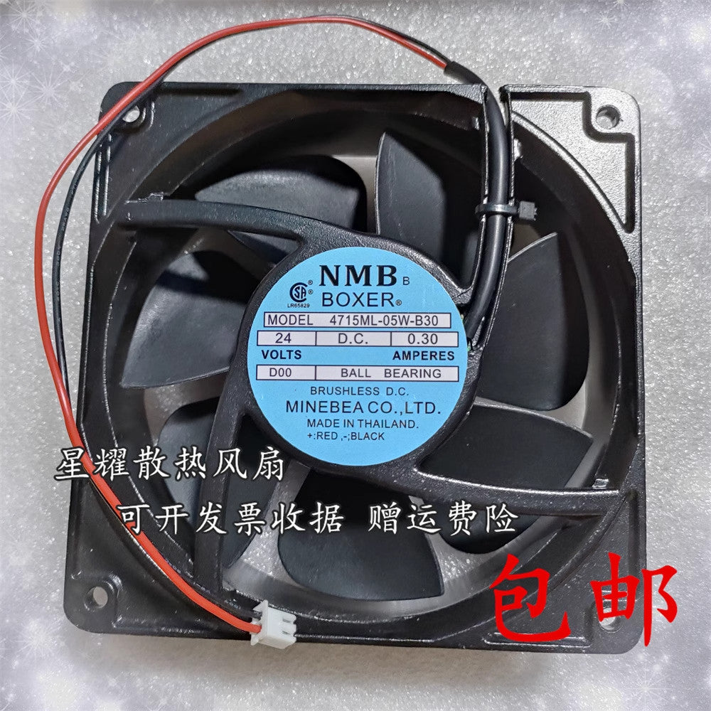 NMB BOXER 4715ML-05W-B30 DC24V 0.3A 12038 12CM 2-Wire Inverter Fan