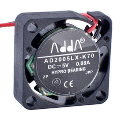 ADDA AD2005LX-K70 2006 20x20x6mm 5V 0.08A Miniature ultra-thin cooling fan