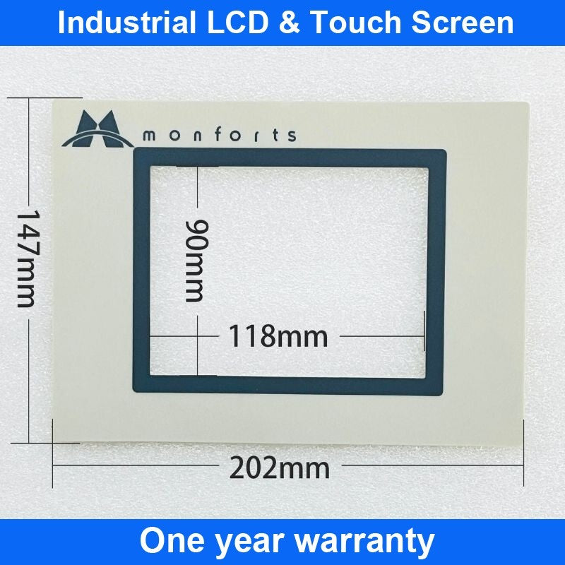 Touch Screen Panel Glass EL 105C EL105c Monforts 3251-0003 + Overlay Film
