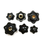 Thumb Screw Bolts Female Thread Black Round Fluted Clamping Knob M4 to M12