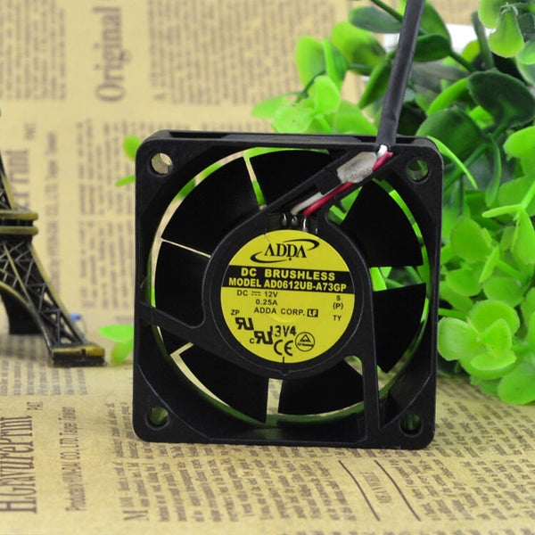ADDA 6025 AD0612UB-A73GP DC12V 0.25A 6CM 60*60*25mm 3 line ball fan
