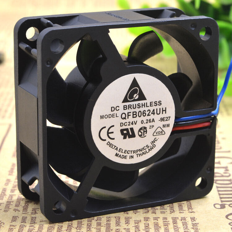 For QFR0624UH 6025 6CM 24V 0.26A 3-wire Double ball High Volume Fan
