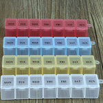 Pill Box Storage Dispenser 7 Days Pill Case Weekly Tablet Pill Medicine Box