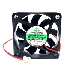 PY-6015M12S 12V 0.15A 6015 6CM 2-wire chassis cooling fan
