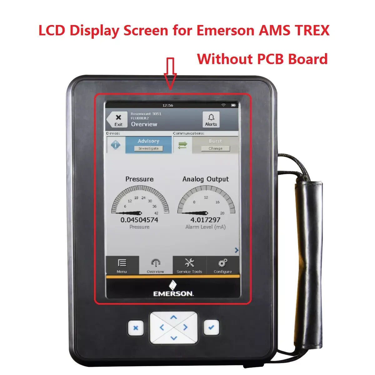 Fit For Emerson AMS TREX LCD Display With Touch Screen Digitizer Glass Repair