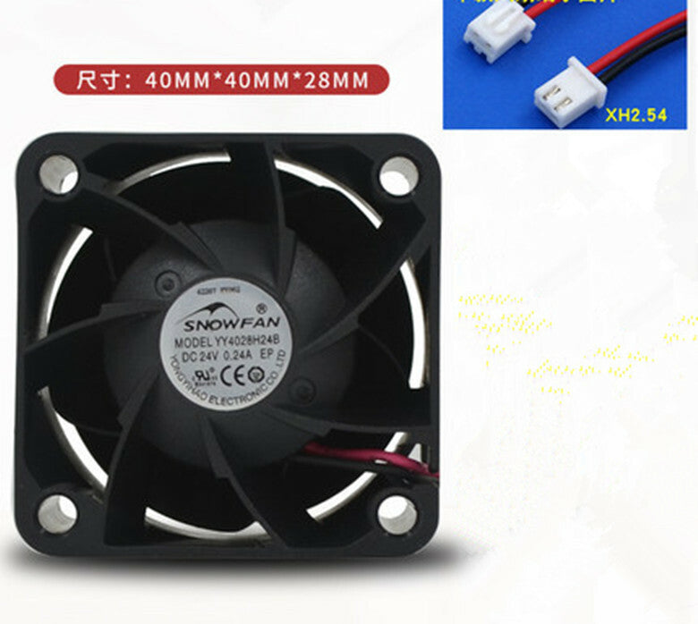 SNOWFAN YY4028H24B DC 24V 0.24A 4CM 2-Pin inverter cooling fan