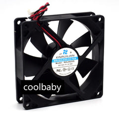 2pcs XINRUILIAN RDL9025S silent fan 92x92x25mm 12v 0.16A 2pin server cooling fan