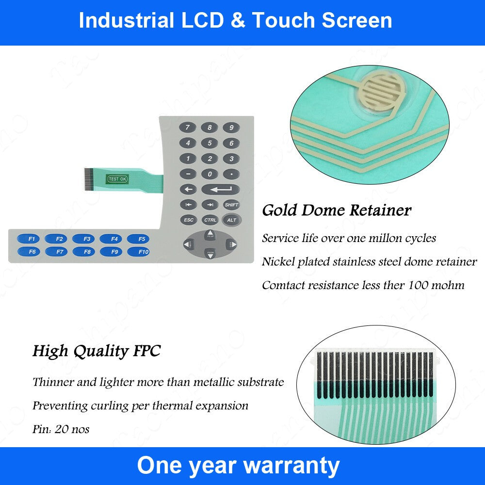 Membrane Switch for 2711P-K6C20D9 PanelView Plus 600 Keypad Keyboard