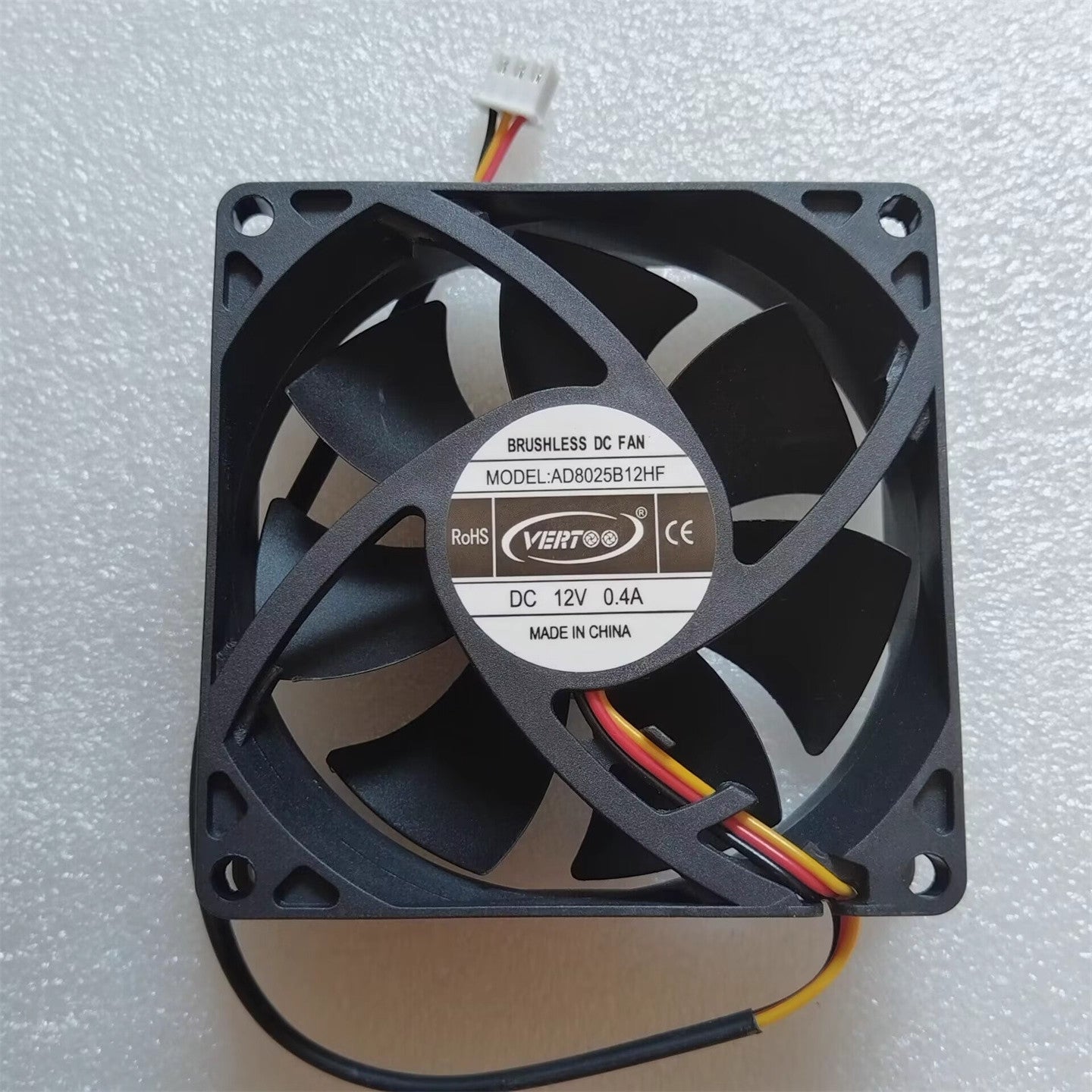 1PCS AD8025B12HF DC12V 0.4A 8025 8CM 3-wire cooling fan