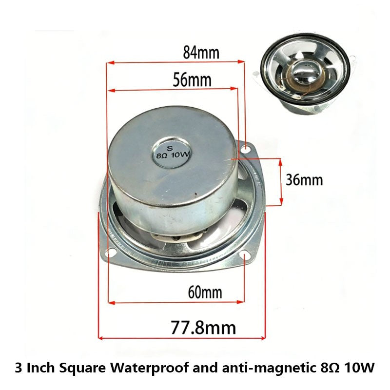 3 Inch 4Ω 8Ω 16Ohm 1W 2W 3W 5W 10W 20W Full-range Speaker Loudspeaker Waterproof