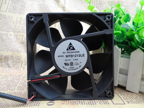 1pcs DELTA 12CM 12038 12V 0.35A WFB1212LE 2 wire double ball fan