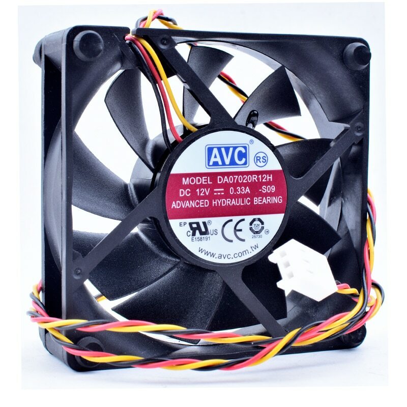 AVC DA07020R12H 7cm 7020 70x70x20mm 12V 0.33A 3 lines computer chassis CPU fan