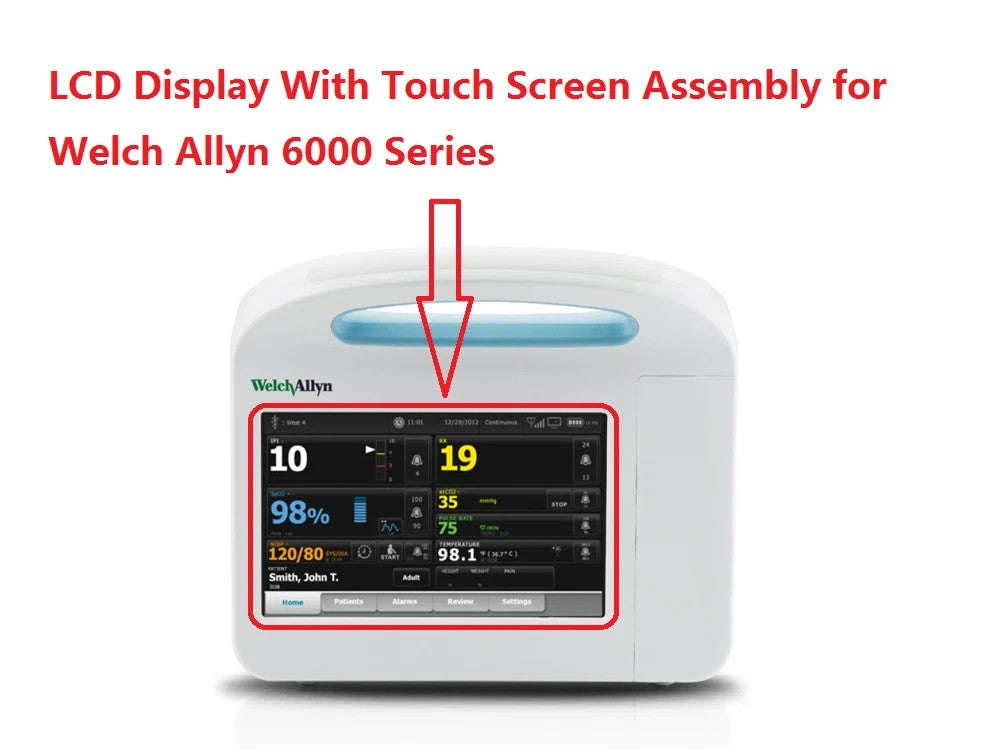 LCD Display With Touch Screen Assembly for Welch Allyn 6000 Series
