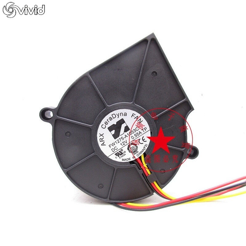 ARX FW1275-A1053C DC12V 0.55A 3-wire Centrifugal Turbo Fan Cooling Fan