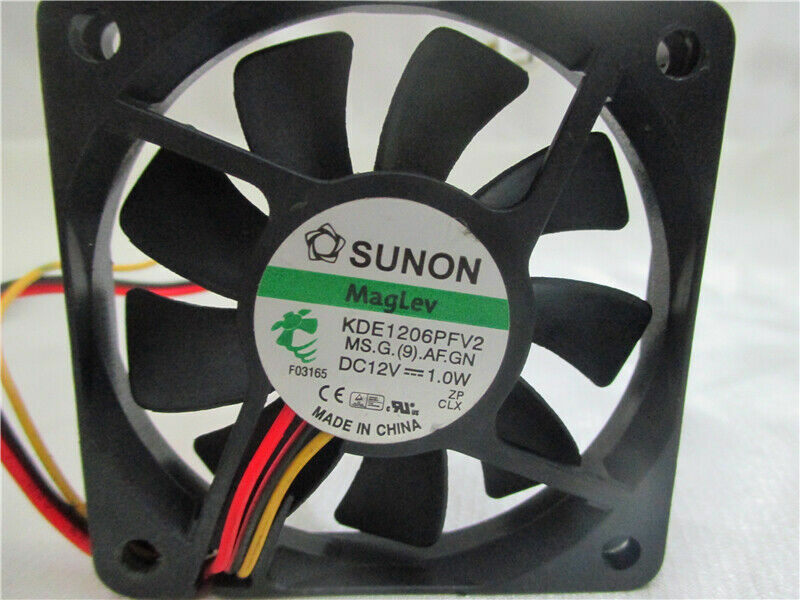 1pc KDE1206PFV2 6010 6cm 12V 1.0W 3-pin speed CPU magnetic suspension fan