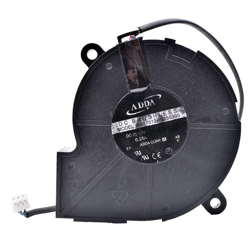 AB07012HB250300 7025 70mm 12V 0.25A Double Ball Bearing Projector Blower Fan