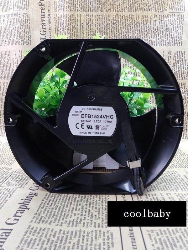 DELTA EFB1524VHG Fan 24V 1.70A 3wire 15*17*5CM