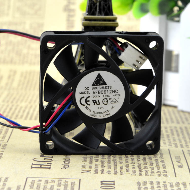 DELTA AFB0612HC 60x60x13mm 12V 0.21A DC Brushless Fan 3-Wires Case Cooling Fan
