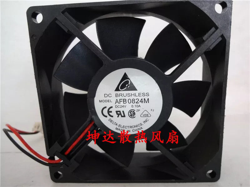 Delta AFB0824M DC24V 0.10A 8025 8CM 2-Wire Cooling Fan