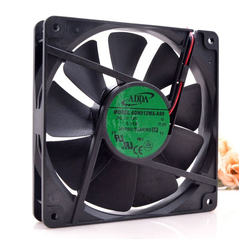 ADN512MX-A90 For ADDA DC 12V 0.27a 13525 2-Wire Power Supply Case Cooling Fan