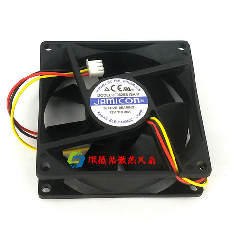 1PC JAMICON JF0825S1SA-R 12V 0.26A 8025 8CM 3-wire cooling fan