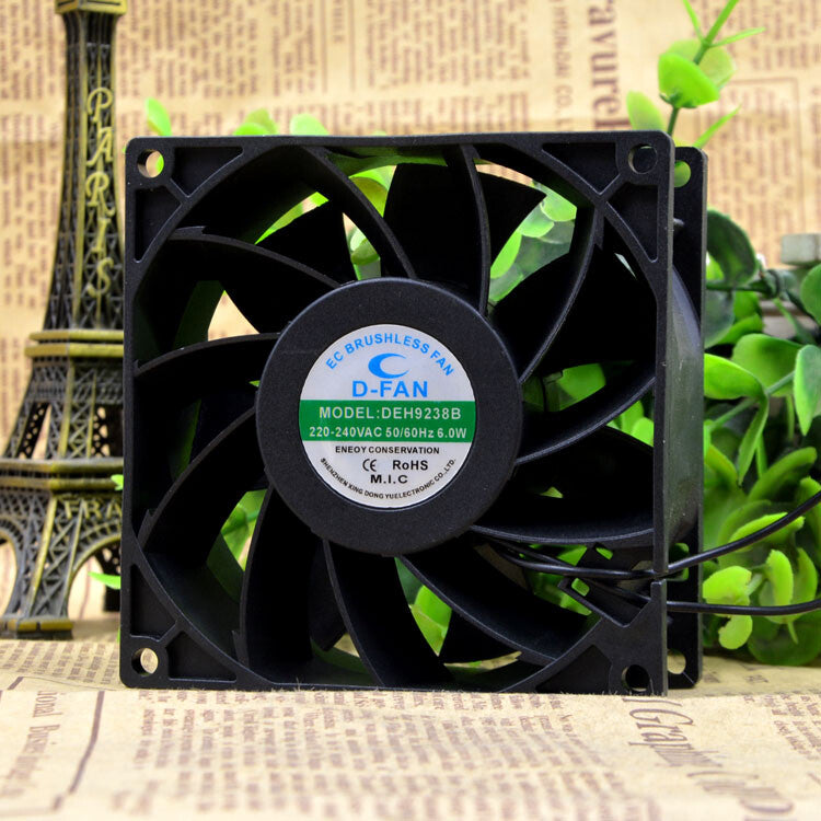 D-FAN DEH9238B 220V-240V 6.0W 9038 9CM Chassis Cooling Fan