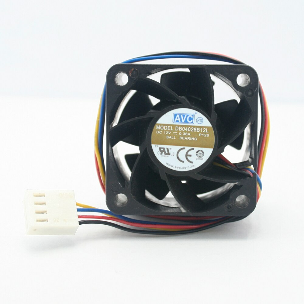 AVC DB04028B12L DC 12V 0.36A 4cm 4028 3-wires server cooling fan