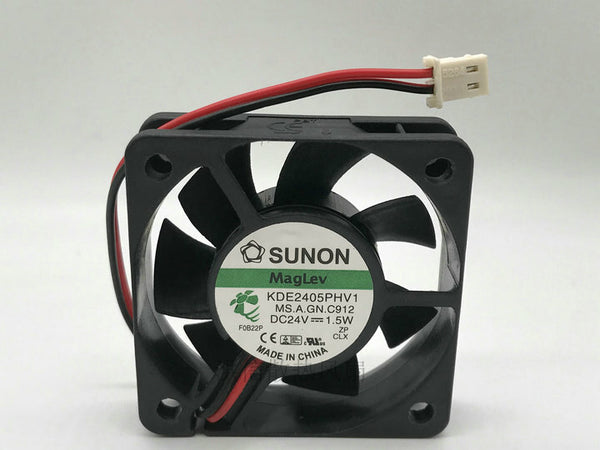 1 PCS SUNON Fan KDE2405PHV1 DC 24V 1.5W 5015 5CM 2 Pin