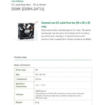D08K-24TU 8cm 80mm DC24V 0.07A 2pin cooling fan for frequency converter