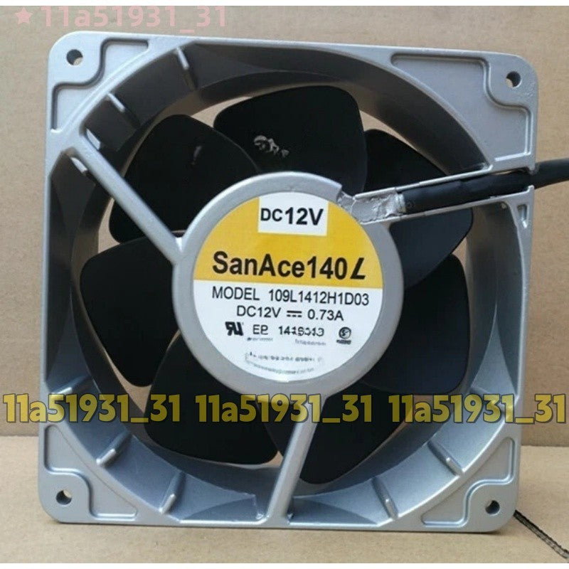 1pcs Sanyo 109L1412H1D03 SANACE140L DC12V 073A 14CM metal fan Free delivery