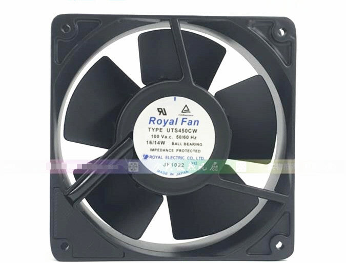 1PC ROYAL FAN UTS450CW 100V 16/14W 12038 12CM all metal cooling fan