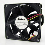 NIDEC 8CM 80*80*25mm T80T12MHA7-52 DC 12V 0.10A 3-Lines Ultra Quiet Cooling Fan
