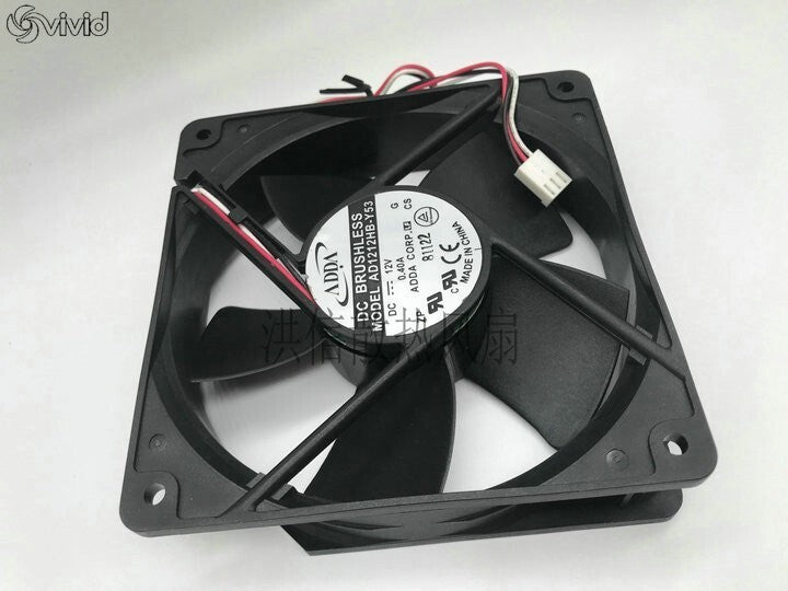 ADDA 12032 12V 0.40A AD1212HB-Y53 12CM 3-wire Cooling Fan